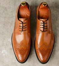 Load image into Gallery viewer, mens formal shoes genuine leather oxford shoes for men black 2020 dress shoes wedding shoes laces leather brogues buty meskie