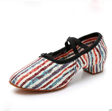 Load image into Gallery viewer, Soft Sole Girls Low Heels Dancing Shoes Pink/Black/Red Women's Exercise Ballet Shoes Women Dance Shoes Kids Canvas Ballet Shoes