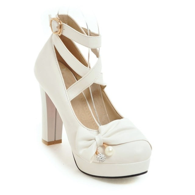Girls' Leather Shoes Women's Large Sizes 32-43 Party Wedding women's Shoes 2020 Woman High Heels Platform Pumps