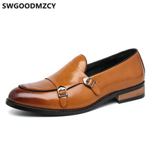 Load image into Gallery viewer, Loafers Double Monk Strap Shoes Party Shoes Men Elegant Shoes For Men Fashion Zapatos Oxford Hombre Chaussure Homme Mariage
