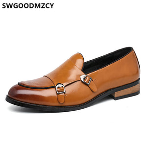 Loafers Double Monk Strap Shoes Party Shoes Men Elegant Shoes For Men Fashion Zapatos Oxford Hombre Chaussure Homme Mariage