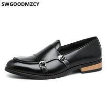 Load image into Gallery viewer, Loafers Double Monk Strap Shoes Party Shoes Men Elegant Shoes For Men Fashion Zapatos Oxford Hombre Chaussure Homme Mariage
