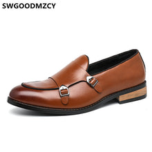 Load image into Gallery viewer, Loafers Double Monk Strap Shoes Party Shoes Men Elegant Shoes For Men Fashion Zapatos Oxford Hombre Chaussure Homme Mariage
