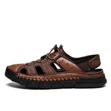 Load image into Gallery viewer, 2020 New Men Shoes Leather Summer Causal Sandals Beach Breathable Sandals Outdoor Shoes Fashion Comfortable Footwear Plus Size
