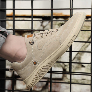 Fashion Sneakers Flats Driving Shoes for Men New Brand High Quality All Black Men's Leather Casual Flats Shoes R3-51