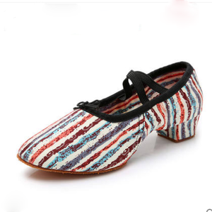 Soft Sole Girls Low Heels Dancing Shoes Pink/Black/Red Women's Exercise Ballet Shoes Women Dance Shoes Kids Canvas Ballet Shoes
